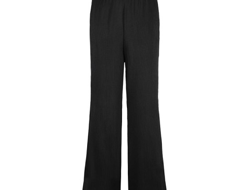 Black Ice Silk Wide Leg Pants